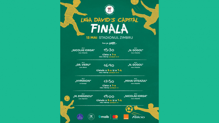Liga David’s Capital Fotbal în Școli. Finalele pentru clasele VII-a - VIII-IX-a 