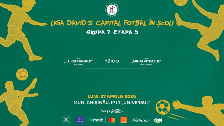 Liga David’s Capital Fotbal în Școli. Meciul rezervat claselor a 7-a, 27 aprilie