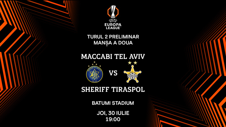 Liga Europa. Maccabi Tel Aviv (Israel) - Sheriff. Avancronică