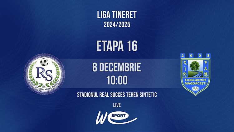 Liga Tineret. CS Real Succes - CSF Măgdăcești. LIVE 10:00