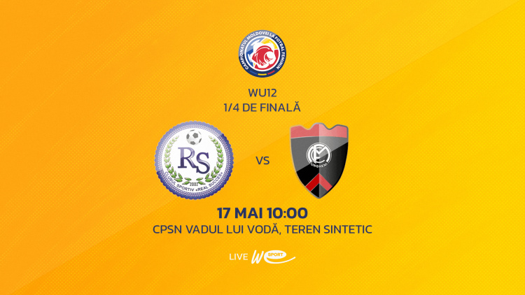LIVE 10:00. Liga Națională feminină WU12. Sferturi de finală. Real Succes-ȘS-11 - FCM Ungheni