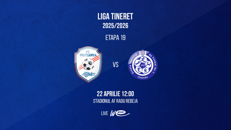 LIVE 12:00. Liga Tineret. Academia Rebeja-UTM - ȘSSF nr.1
