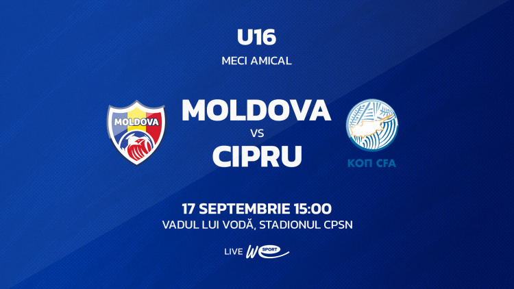 LIVE 15:00. U16. Moldova - Cipru
