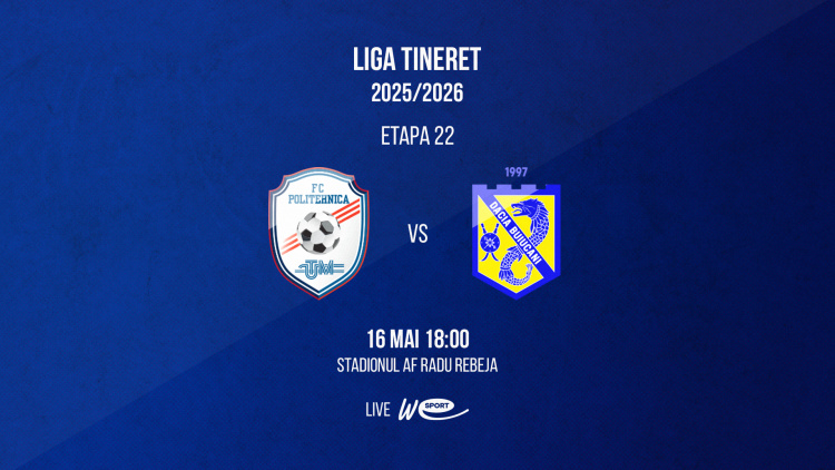 LIVE 18:00. Liga Tineret. Academia Rebeja-UTM - Dacia Buiucani
