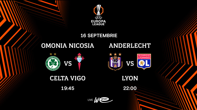 LIVE 19:45 și 22:00. Liga Europa. Omonia Nicosia – Celta Vigo și Anderlecht - Lyon în direct la WE SPORT TV