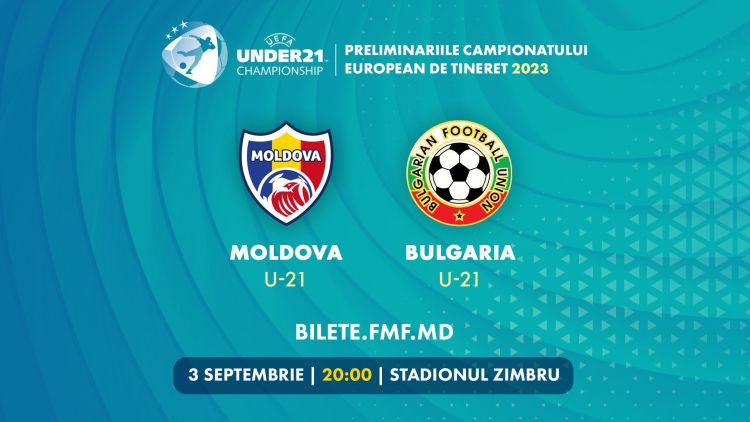 LIVE 20:00. Moldova U21 – Bulgaria U21