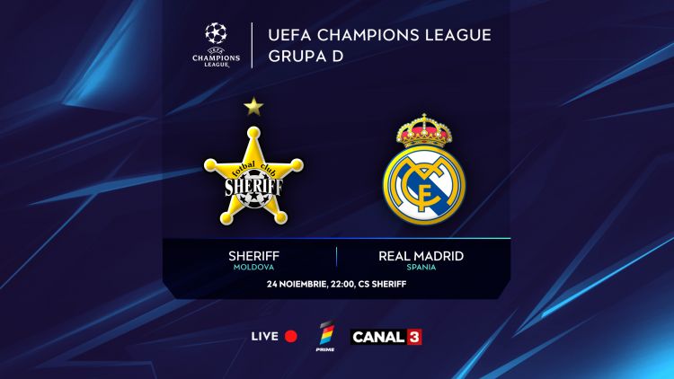 LIVE 22:00. Sheriff – Real Madrid