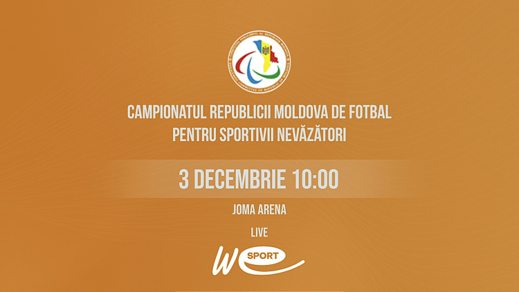 LIVE. Campionatul național la mini-fotbal pentru nevăzători

