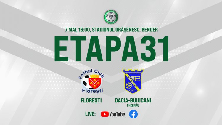 LIVE. FC Florești – Dacia Buiucani. Avancronică