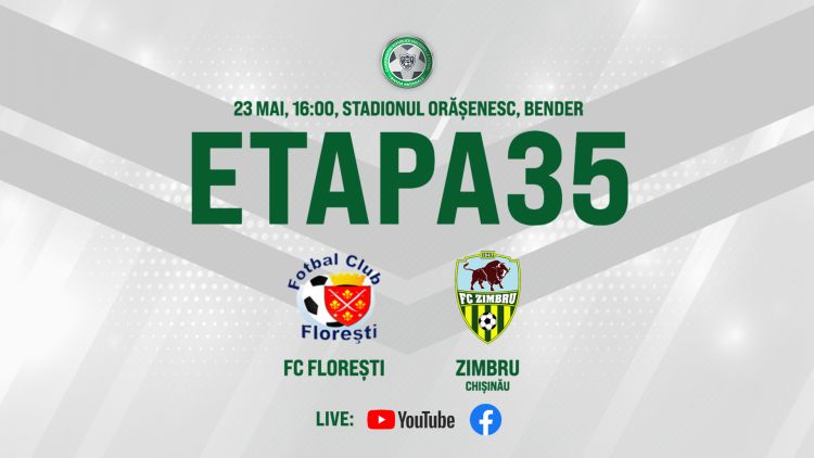 LIVE. FC Florești – Zimbru. Avancronică