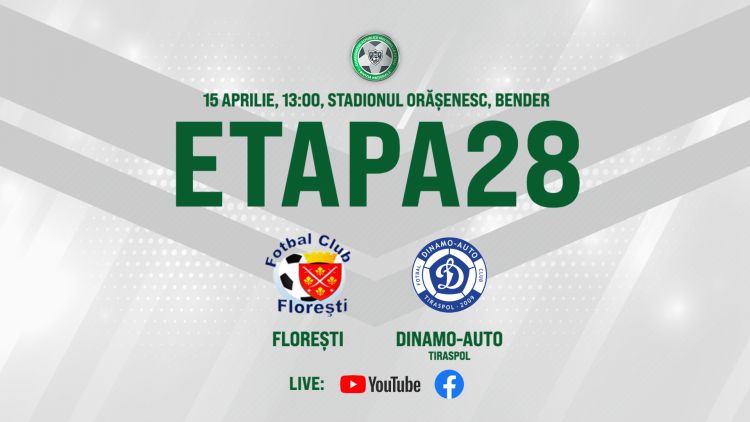 LIVE. FC Florești - Dinamo-Auto. Avancronică