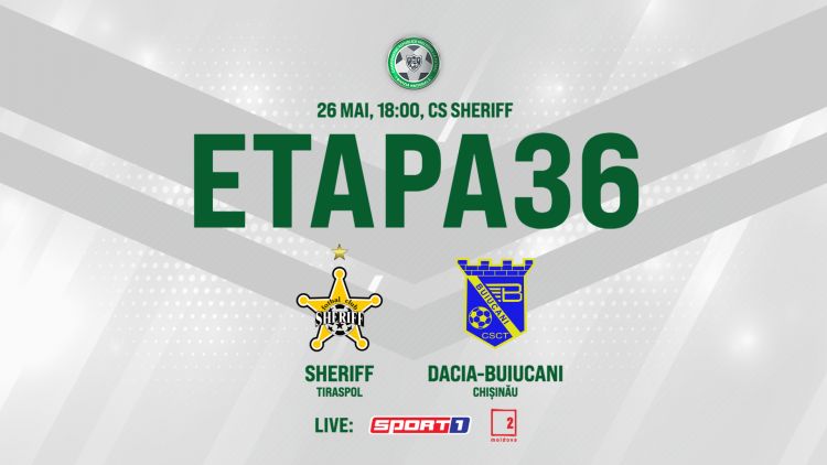 LIVE. Sheriff – Dacia Buiucani. Avancronică