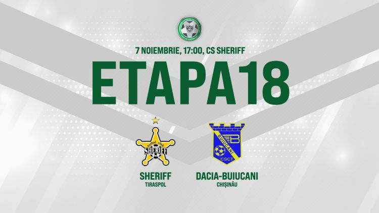 LIVE. Sheriff - Dacia-Buiucani. Avancronică