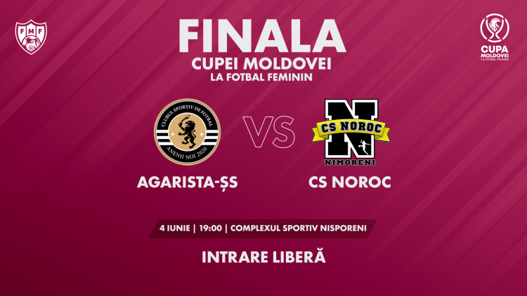 Finala Cupei Moldovei la fotbal feminin. Agarista - Noroc, LIVE de la ora 19:00
