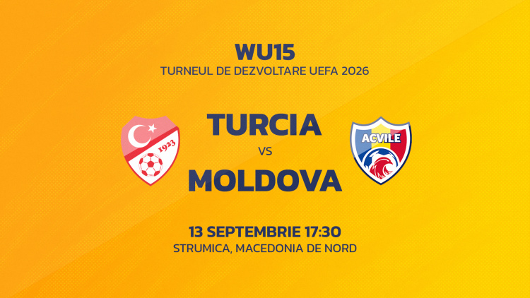 Fotbal feminin WU15. Turcia – Moldova. Avancronică