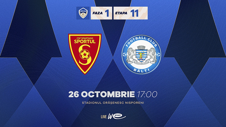 LIVE. Super Liga. CSF Spartanii Sportul - CSF Bălți