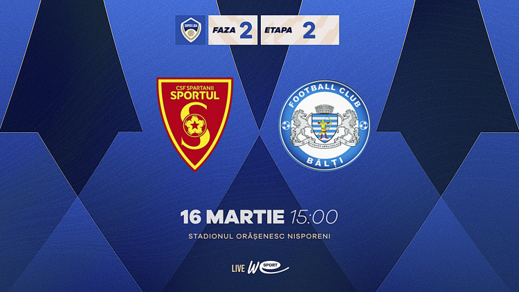 LIVE. Super Liga. CSF Spartanii Sportul - CSF Bălți