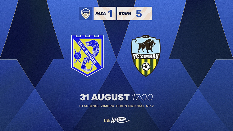 LIVE. Super Liga. Dacia Buiucani - FC Zimbru