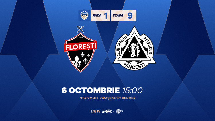 LIVE. Super Liga. FC Florești - FC Petrocub