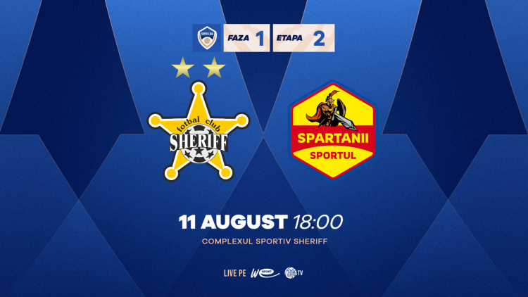 LIVE. Super Liga. FC Sheriff - CSF Spartanii Sportul