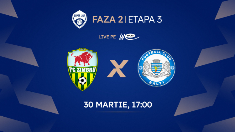 LIVE. Super Liga. FC Zimbru - CSF Bălți