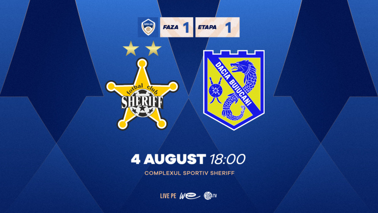 LIVE. Super Liga. Sheriff Tiraspol - Dacia Buiucani