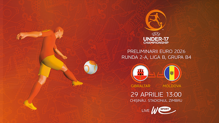U17. Gibraltar - Moldova. LIVE la WE SPORT TV
