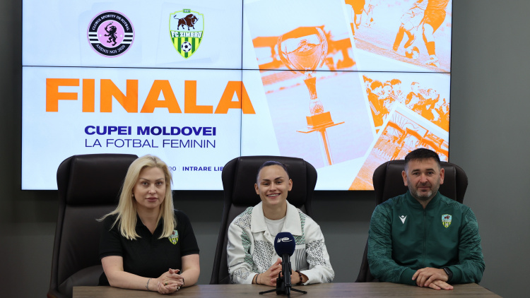 Fotbal feminin. Finala Cupei Moldovei. Conferința de presă a echipei Zimbru