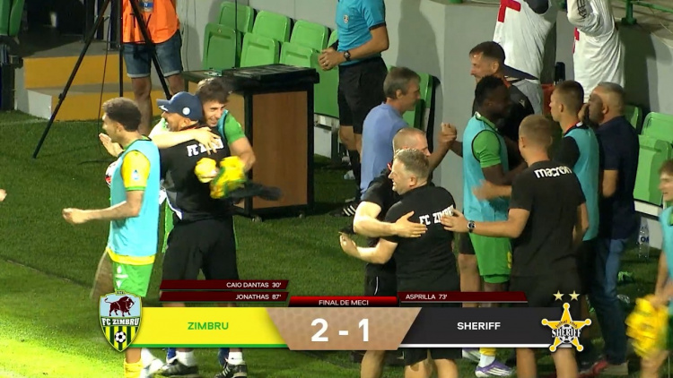 Zimbru s-a impus în derby-ul cu Sheriff